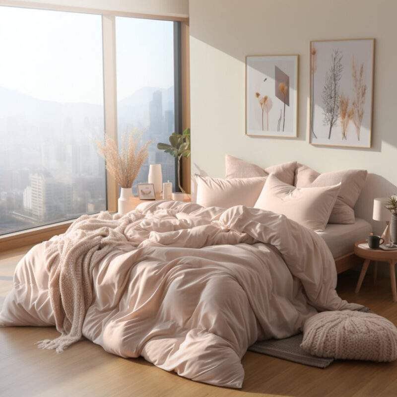 MAPLE'S ชุดเครื่องนอนกันไรฝุ่น 5 ฟุต สีเบจ ไม่รวมผ้านวม - Image 2